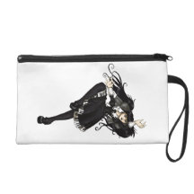 Piano Dance Wristlet Purse