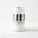 Piano Keyboard and Music Notes Coffee Mugs