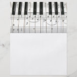 Piano Keyboard and Music Notes Flyer