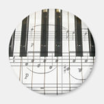 Piano Keyboard and Music Notes Magnets