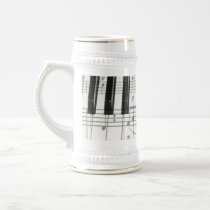 Piano Keyboard and Music Notes Coffee Mugs