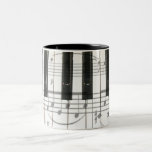 Piano Keyboard and Music Notes Mug