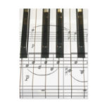 Piano Keyboard and Music Notes Post Card