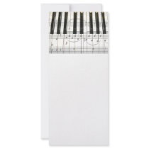 Piano Keyboard and Music Notes Personalized Rack Card