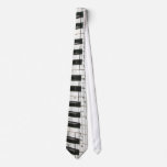 Piano Keyboard and Music Notes Custom Ties