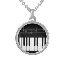 Piano keyboard custom necklace
