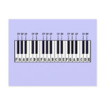 Piano Keyboard Diagram postcards