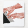 Piano keyboard hands playing keys design mousepad