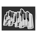 piano keyboard keys design cards