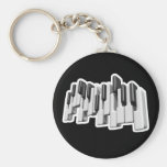 piano keyboard keys design keychains