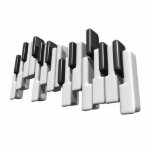 piano keyboard keys design photo sculptures