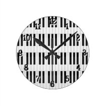 Piano / Keyboard Keys: Wall Clock wall clocks