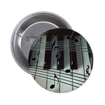 Piano Keys and Music Notes Pins