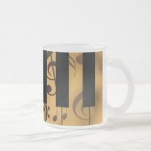 Piano Keys and Musical Notes Coffee Mugs