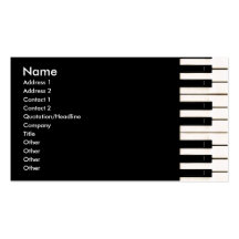 Piano Keys Business Cards