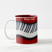 PIANO KEYS Music Lover, Coffee Lover Mugs