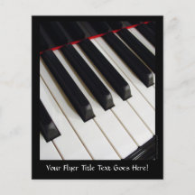 Piano Keys Photograph Full Color Flyer
