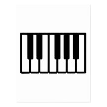 Piano keys post cards