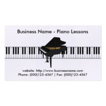 Piano Lessons Business Card: Piano 3D Model