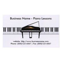 Piano Lessons Business Card: Piano 3D Model