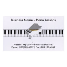 Piano Lessons Business Card: Piano 3D Model