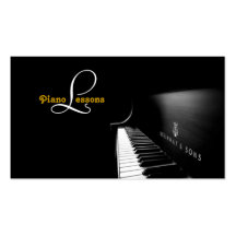 Piano Lessons, Music Business Card