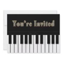 PIANO MULTI PURPOSE INVITATION - GOLD