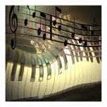 Piano Music Abstract posters
