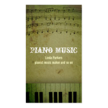 piano music business card