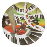 Piano Music Keywords Dinner Plates