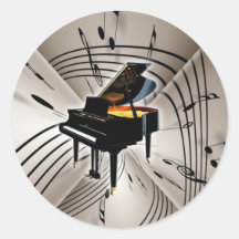 Piano Notes and Staff Stickers
