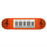 Piano Notes and Treble Clef Skateboard