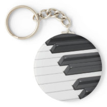 Piano or Organ Keyboard Keys Keychains