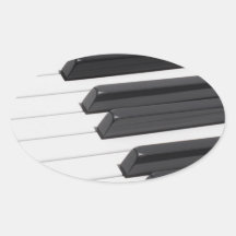 Piano or Organ Keyboard Keys Stickers