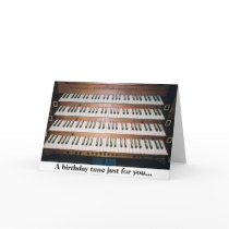 Piano Organ Keyboard Birthday Greeting Card