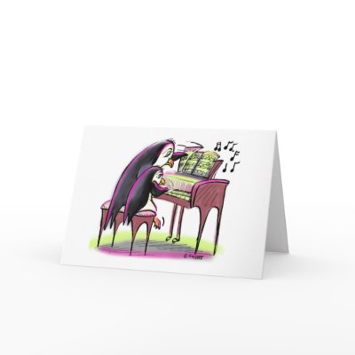 pIaNo pEnGuInS Card by raycasso