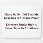 Piano Playing Grandma mousepads