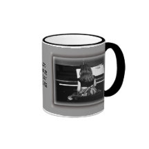 Piano Practice. Black and White Photograph Mugs