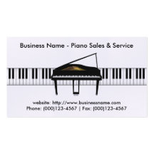 Piano Sales Business Card: Piano 3D Model