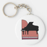 piano silouhette design key chains