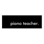 piano teacher. business card template