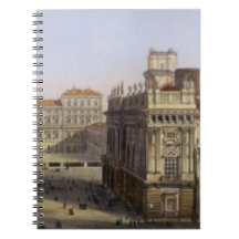 Piazza Castello, Turin, engraved by F. Citterio (c Spiral Notebook