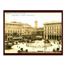 Piazza del Duomo, Milan, Italy Vintage Postcards