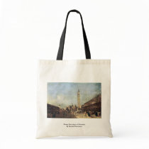 Piazza San Marco A Venezia. By Guardi Francesco Canvas Bags