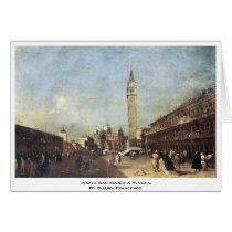 Piazza San Marco A Venezia. By Guardi Francesco Greeting Cards