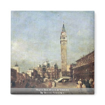 Piazza San Marco A Venezia. By Guardi Francesco Refrigerator Magnets