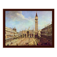 Piazza San Marco. By Canaletto Postcard