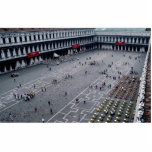 Piazza San Marco with outdoor cafe on right, Venic photo sculptures