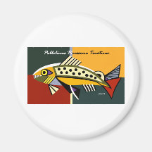 Picasso Trout Fridge Magnet