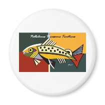 Picasso Trout Fridge Magnet